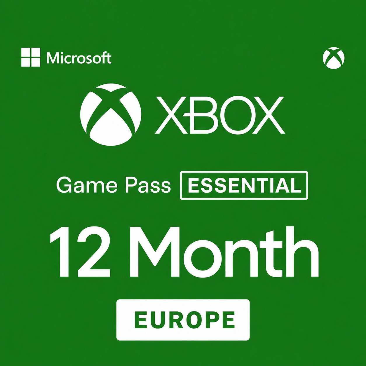 XBOX Game Pass Essential - 12 Month Subscription Card EU